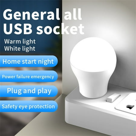 

USB Portable LED Light Mini Night Light Small Round Light Computer Power Bank Light