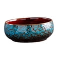 thumbnail image 4 of Plantador de lotus Bowl Contenedor hidropónico Gamán es acristalado Flamento decorativo, maceta redonda, maceta de cerámica para plantas de interior horno cambiado azul, 4 of 8