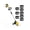 Yellow, variant on 12" Cordless String Trimmer Weed Wacker, Battery Powered Grass Trimmer with 2 x 2.0Ah Batteries & Fast Charger, Includes Wheels and 8 Replacement Spool Lines for Lawn Care