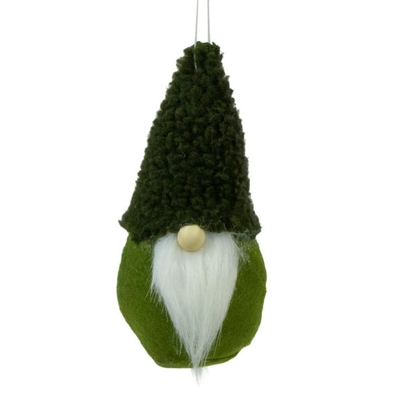 Plush Mini Gnome Christmas Ornament - 7" - Green