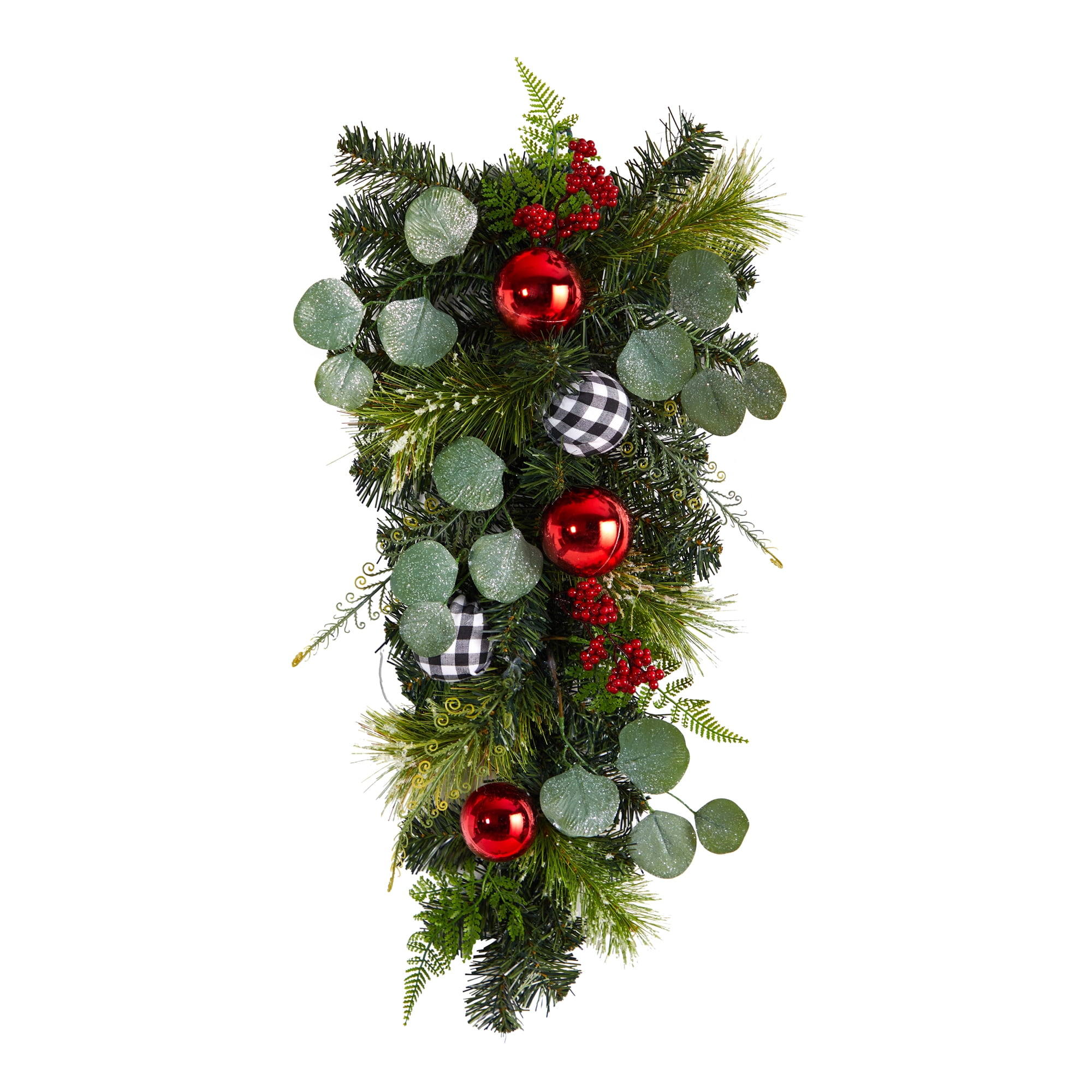 Nearly Natural 26' Holiday Christmas Greenery Ornament Artificial Swag, Green