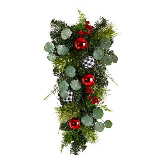 Nearly Natural 26" Holiday Christmas Greenery Ornament Artificial Swag, Green