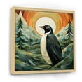 thumbnail image 2 of Designart "Penguins In The Sunset Forest" Penguin Floater Framed Canvas Wall Art, 2 of 5