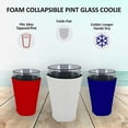 thumbnail image 3 of Blank Soft Foam Collapsible Pint Glass Coolie (2 Pack, Royal Blue), 3 of 6