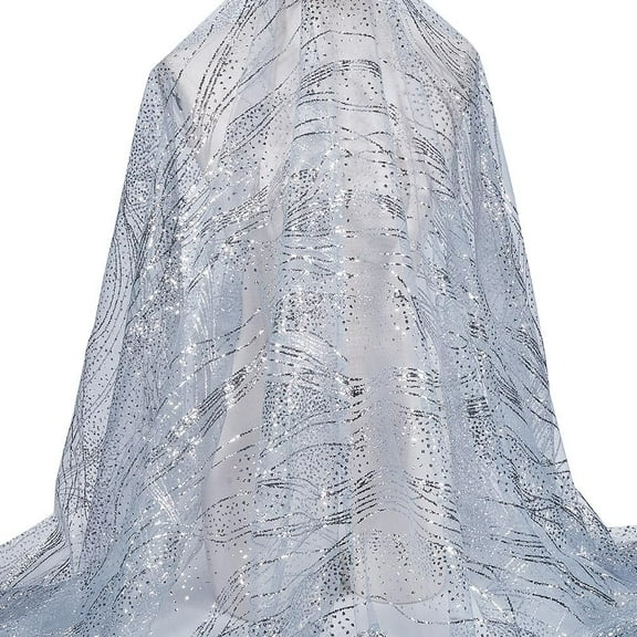 2.2 Yards Dark Grey Sequin Mesh Fabric 64.5 Inch Glitter Tulle Fabric Rolls Polyester Netting with Grey Lines and Sequin Embellishments for Gift Wrapping Tutu Wedding Decoration Dark Gray