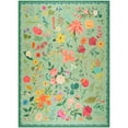 thumbnail image 3 of Wondo Boho Floral Vintage Non-Slip 8'x10' Area Rug - Machine Washable Low Pile Carpet for Living Room, Bedroom, Dining Room & Farmhouse Decor (Green), 3 of 8