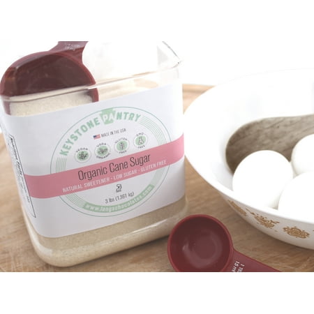 Organic Cane - Keystone Pantry Organic Cane Sugar 3-LB Jar