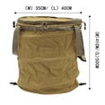 thumbnail image 5 of Bolsa de basura plegable para jardín, hierba, flores, asas portátiles, contenedor de hojas de almacenamiento, bolsa de basura para viajar, piscina, M Macarena Bolsas de basura plegables, 5 of 5