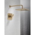 thumbnail image 2 of Delta Faucet Modern Raincan Square Single-Function Shower Valve Trim Kit Gold, Shower Faucet Set, Rainfall Shower Head Gold, Delta Shower Kit, Champagne Bronze T14268-CZ-PP (Valve Not Included), 2 of 5