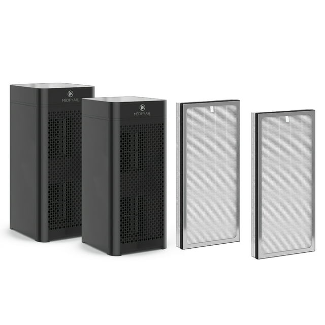 Medify Air MA-40 Air Purifier w/ Replacement Air Filters (2 Pack Each)