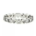 thumbnail image 7 of 3mm*3mm AAA Love Heart White CZ Band 925 Silver Women's Engagement Ring Size 5-9, 7 of 7