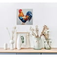 thumbnail image 3 of JEUXUS Colorful Rooster Throw Blanket Modern Impressionism Oil Painting on Canvas Decorative, 3 of 4