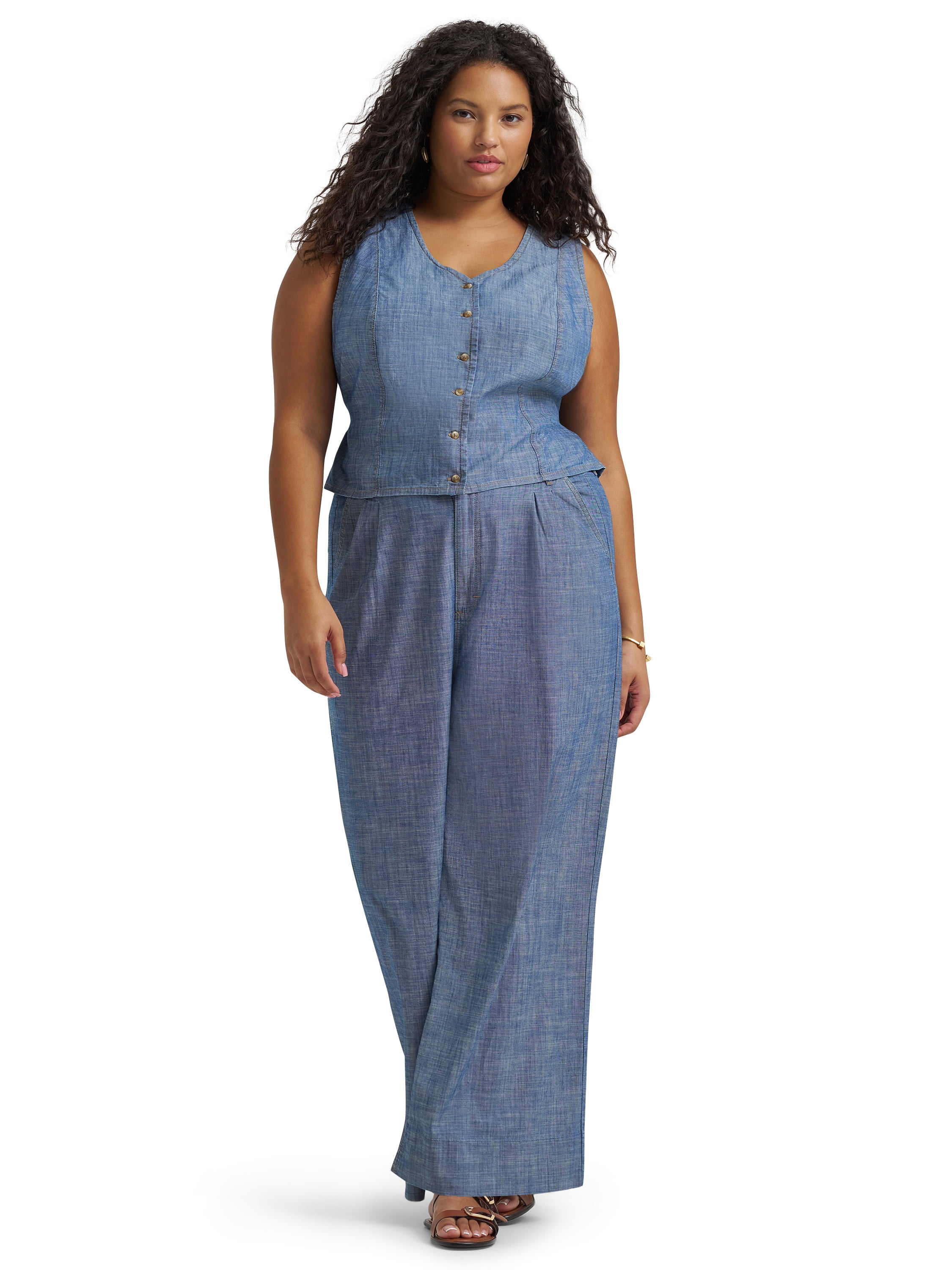 Lee® Women's Plus Heritage Loose Fit Trouser Pant, Sizes 16W-26W