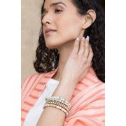 SAACHI DREAM Beaded, Stackable Bracelet Set, Pink, Set Of 5