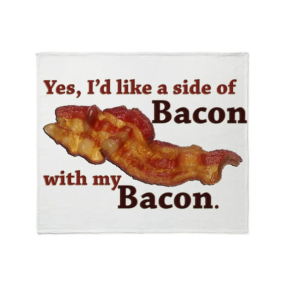 CafePress - Side Of Bacon Throw Blanket - Soft Fleece Throw Blanket, 50"x60" for All Ages