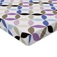thumbnail image 2 of Ambesonne Geometric Fitted Sheet, Retro Circles Leaf, Twin Size, Multicolor, 2 of 3