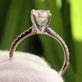 thumbnail image 6 of 1 Carat Ct VS Lab Grown Diamond Engagement Ring Solitaire Round Created in 14k White Gold Real Genuine for Women Golds, 6 of 9