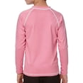 thumbnail image 4 of Lumosvexa Boys Long Sleeve Rashguard Quick Dry Crew Neck Lightweight Summer Beach Surf Rash Guard Pink 10-12, 4 of 7