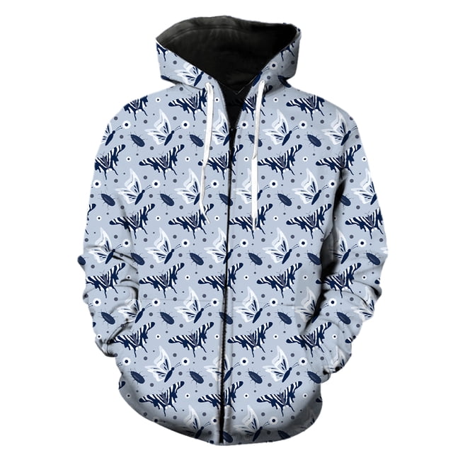 Sudadera con capucha y cremallera para hombre y adolescente, diseño de mariposa de dibujos animados, chaquetas de gran tamaño, unisex, divertida, con estampado 3D, estilo Harajuku, hip hop, con estamp