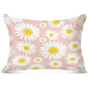 Bestwell Pretty Little Daisies Plush Pillow Case,Zippered Bed Pillow Pillowcases,Super Soft and Cozy Pillowcase Covers for Sleep Decoration - Queen Size 20x30in