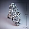 thumbnail image 2 of K-KED Women Delicate Jewelry Fashion Cubic Zircon 925 Silver Filled Wedding Ring Sz 6-10-9, 2 of 6