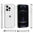 thumbnail image 5 of for iPhone 13 Pro Magnetic Case [Compatible with Magsafe], Clear Glitter Full Body Protective Cover Slim TPU Transparent Shockproof Bling Phone Case for iPhone 13 Pro 6.1",White, 5 of 5