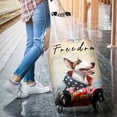 thumbnail image 3 of Freedom Bull Terrier on Independence Day 4th of July Travel Luggage Cover Bully Dog Lovers Gifts Idea Suitcase Dust Protective Decor - 01005, 3 of 5