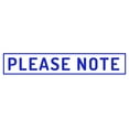 thumbnail image 1 of Printtoo Please Note Self Inking Rubber Stamp Pre-Inked Office Stamp- Home Office Business Stationery, Blue- 42 x 9 mm, 1 of 7