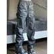 thumbnail image 2 of Pantalones cargo para hombre Pantalones Hombre Negro Gris Apilados Hip Hop Nailon Moda Estética Diseñador Oversize Estilo coreano Holgado Algodón, 2 of 5