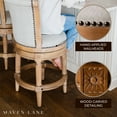 thumbnail image 2 of Maven Lane Pullman Wooden Swivel Kitchen Stool, Weathered Oak, Set of 2, 2 of 6