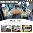 thumbnail image 3 of XYZCANDO Leaves RV Dinette Cushion Covers Stretchable Couch Cushion Covers Universal RV Accessories for Inside Sofa Covers Washable Sofa Slip Covers for 2 Seat Cushion Couch Camper Must Haves White, 3 of 7