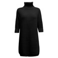 thumbnail image 4 of Arlun Women's Turtleneck Oversize Long Pullover Sweaters Dress Casual Longline Solid Color Trendy Streetstyle Soft Comfortable Knit Tops for Everyday Wear and Versatile Outfits Black XXXL, 4 of 4