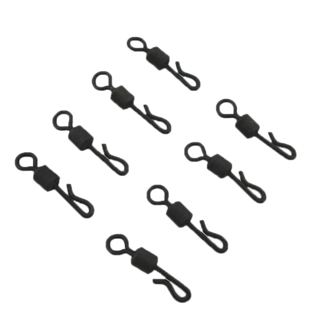 100Pc Large Long Body Q-Shaped Quick Change Swivels for Fishing Size 8#