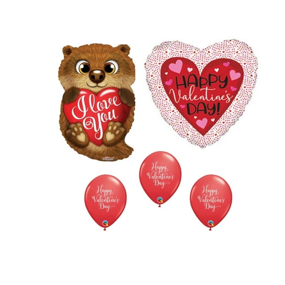 Otter Hearts Love Valentine's Day Party balloons decorations supplies