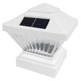 thumbnail image 2 of 8 Pack Black / White Outdoor Garden 4 x 4 Solar LED Post Deck Cap Square Fence Light Landscape Lamp Lawn PVC Vinyl Wood, 2 of 6