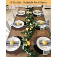 thumbnail image 4 of 15 Inch Round Placemats Set of 4, Brown Black Non Slip Heat Insulation PP Table Mats, Modern Abstract Art Farmhouse Striped Washable Place Mats for Kitchen Dining Party Table Decor, 4 of 7