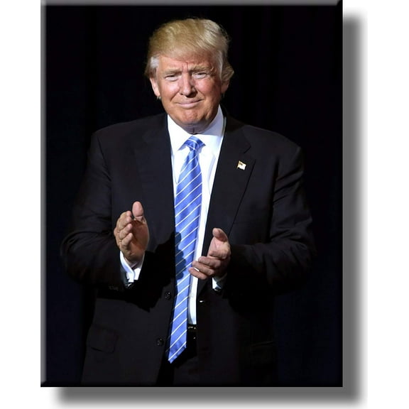 President Donald Trump Portrait Picture on Stretched Canvas Wall Art D?cor, Ready to Hang!