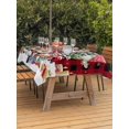 thumbnail image 2 of Outdoor Tablecloth with Umbrella Hole and Zipper, Red Plaid Truck Christmas Rectangle Table Cloth 60x102 Inch Waterproof Tablecloth, Gnomes Xmas Tree Snowflake Gifts Picnic Table Cover for Patio, 2 of 7