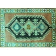 thumbnail image 1 of Ahgly Company Indoor Rectangle Persian Turquoise Blue Traditional Area Rugs, 5' x 8', 1 of 4