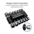 thumbnail image 3 of ROZYARD 14pcs Power Nuts Driver Drill Bit Tools Set Metric Socket Wrench Screw 1/4'' Driver Hex Keys Screwdriver Set Bit Tools, 3 of 9