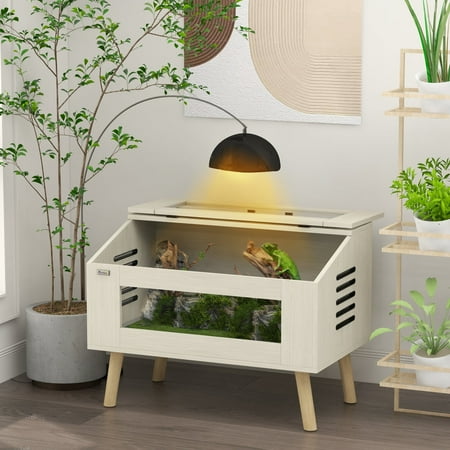 PawHut 29 Gallon Reptile Terrarium W/ Top Opening Windows & Air Vents
