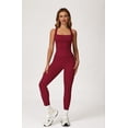 thumbnail image 3 of PISONIC Women Two Piece Workout Sets Racerback Tank Tops Matching High Waisted Leggings with Pockets Gym Yoga Outfits, 3 of 6