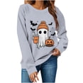 thumbnail image 2 of Women's Oversized Graphic Letter Print Sweatshirts Crewneck Patriotic Fleece Pullover Tops Winter Sweater Workout/Party Fall Outfits & Winter Clothes, 2 of 6