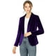 thumbnail image 1 of Abrigo De Oficina Para Mujer Chaqueta De Terciopelo Con Botones Y Cuello Chal Sólido Morado oscuro XL, 1 of 7
