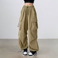thumbnail image 2 of Summer Pants for Women Athletic Scrub Pants Designer Wide Leg for Women Clothes Trendy Long Sweatpants Work Outfits Dressy plus Size Athletic Pant Work Flare Yoga Khaki S, 2 of 4