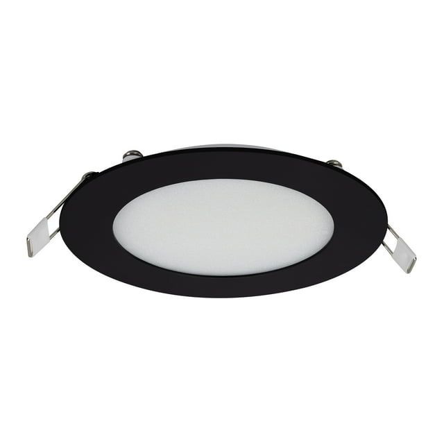 Estevez Luminaria LED Empotrable Circular FLAT CCT 6W Negro – Temperatura Ajustable
