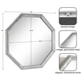 thumbnail image 5 of Kate and Laurel Ocono Vintage Galvanized Metal Octagon Wall Mirror, 26 x 26, Silver, Rustic Farmhouse Octagonal Mirror with Geometric Shape and Unique Finish, 5 of 8