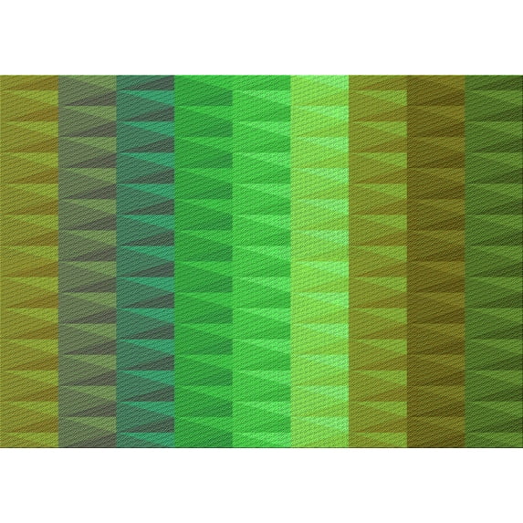 Ahgly Company Machine Washable Indoor Rectangle Transitional Fern Green Area Rugs, 4' x 6'