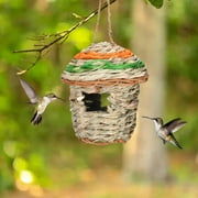 Hummingbird Houses for Outside Hanging, Bird Hut, Hand Woven Hummingbird Nest, Finch Bird House for Garden Window Outdoor Home Decoration