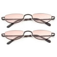 thumbnail image 3 of 2 Pairs Half Rim Moon Shape Metal Frame Spring Hinge Sunreader for Men for Women, Reading Glasses + 1.25, 3 of 3